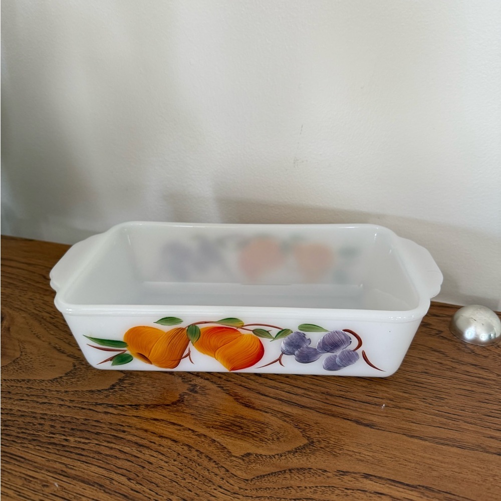 Vintage Anchor Hocking Fire King Gay Fad 1-quart Casserole Bread Loaf Dish - Picture 2 of 9